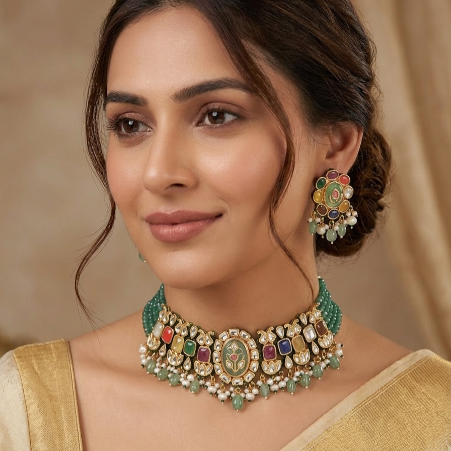 Navratna chokhar set