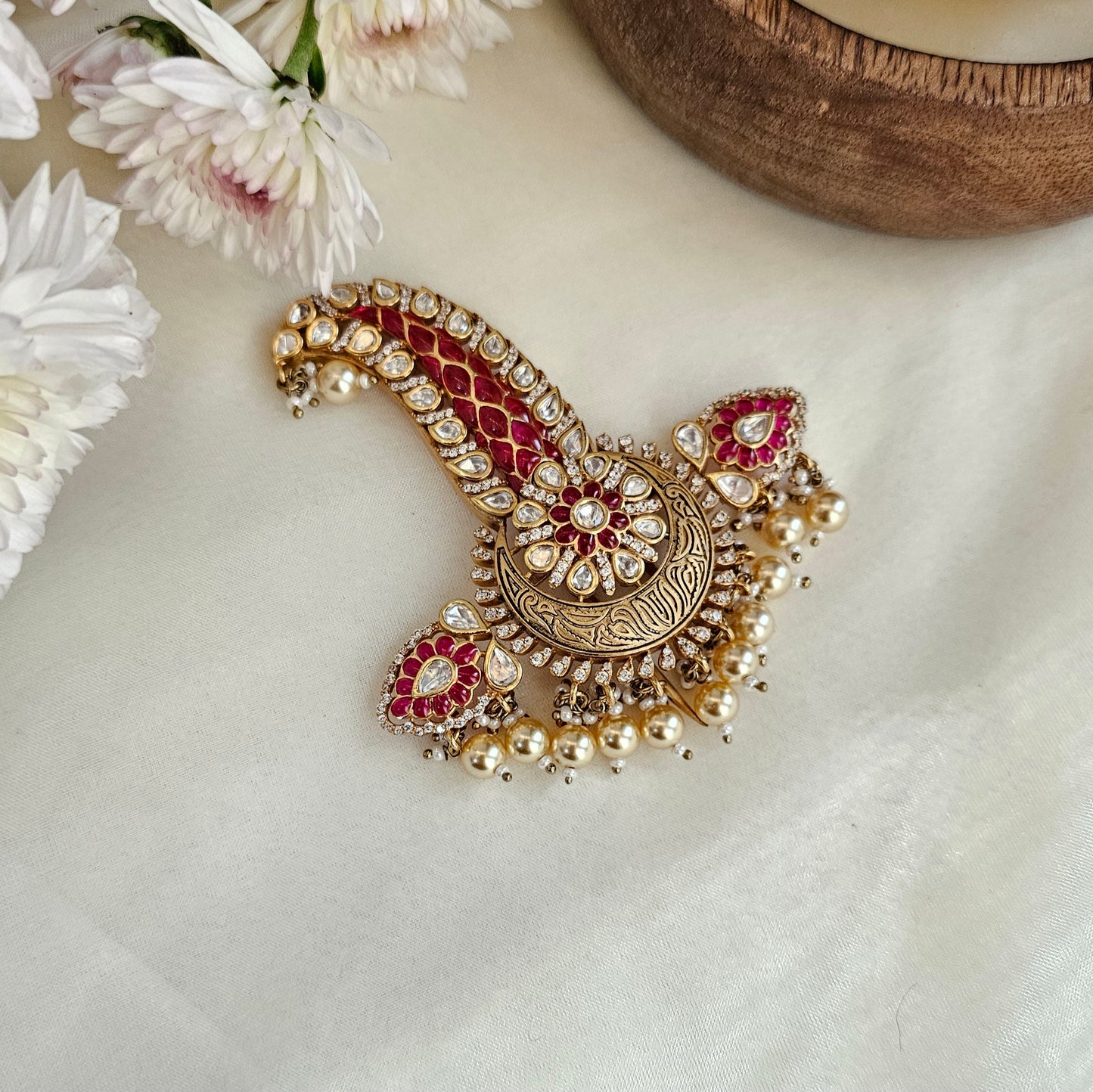 Ruby and gold traditional kalgi