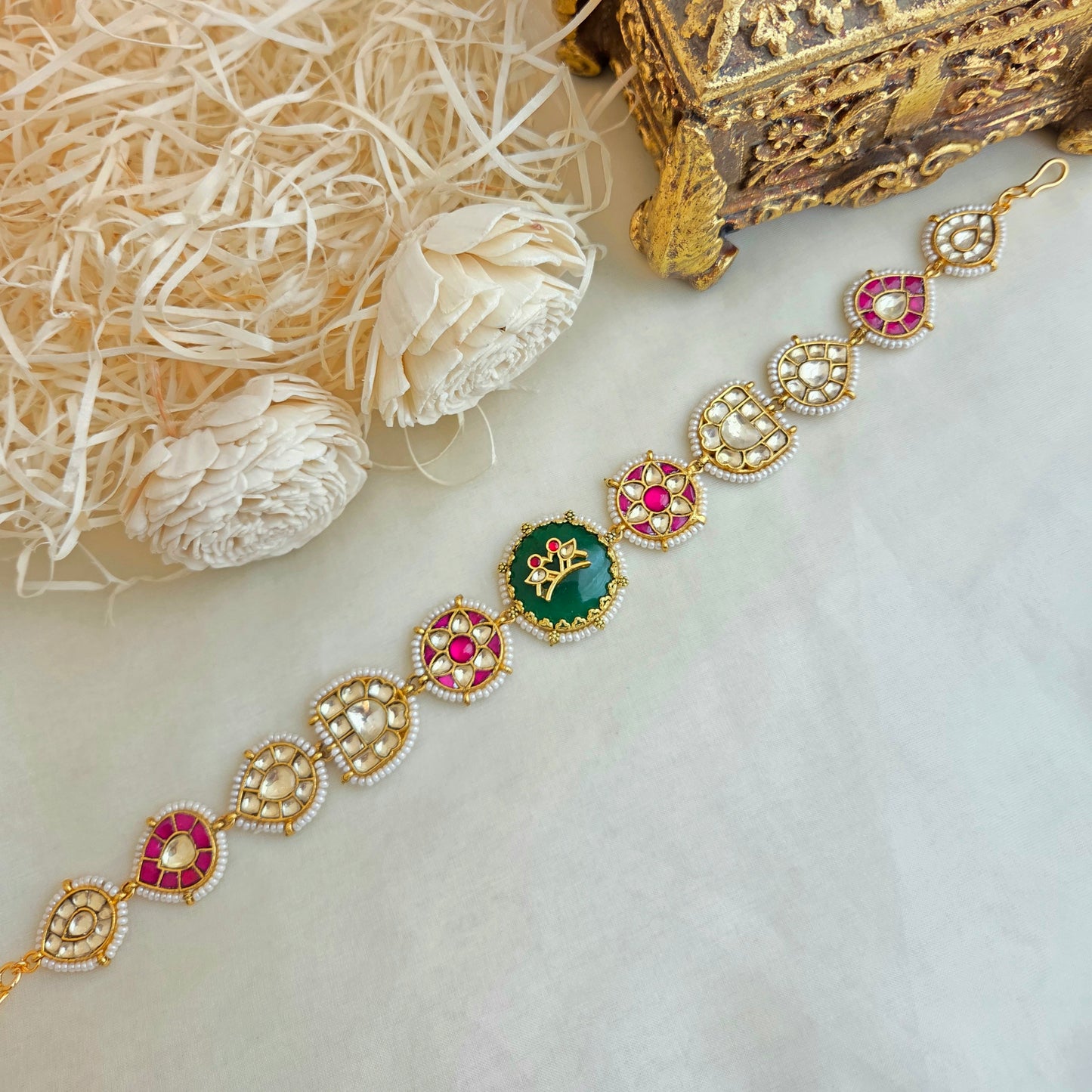 Peacock emerald headband