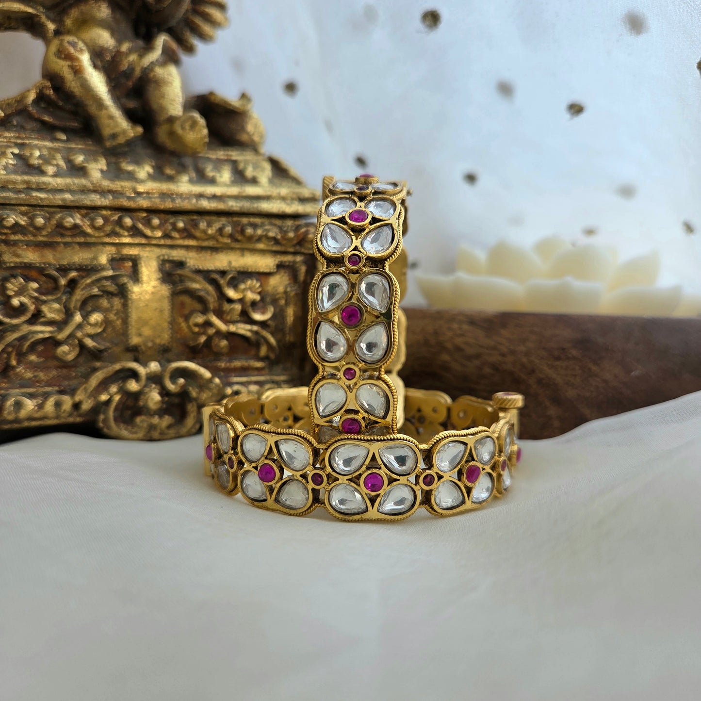 Polki style openable kada ( one pair )