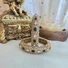 Emerald diamond openable kada ( one pair )