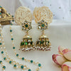 Beautiful kundan emerald jhumka