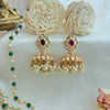 Polki and ruby small jhumki