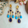 The sapphire and turquoise drop earings