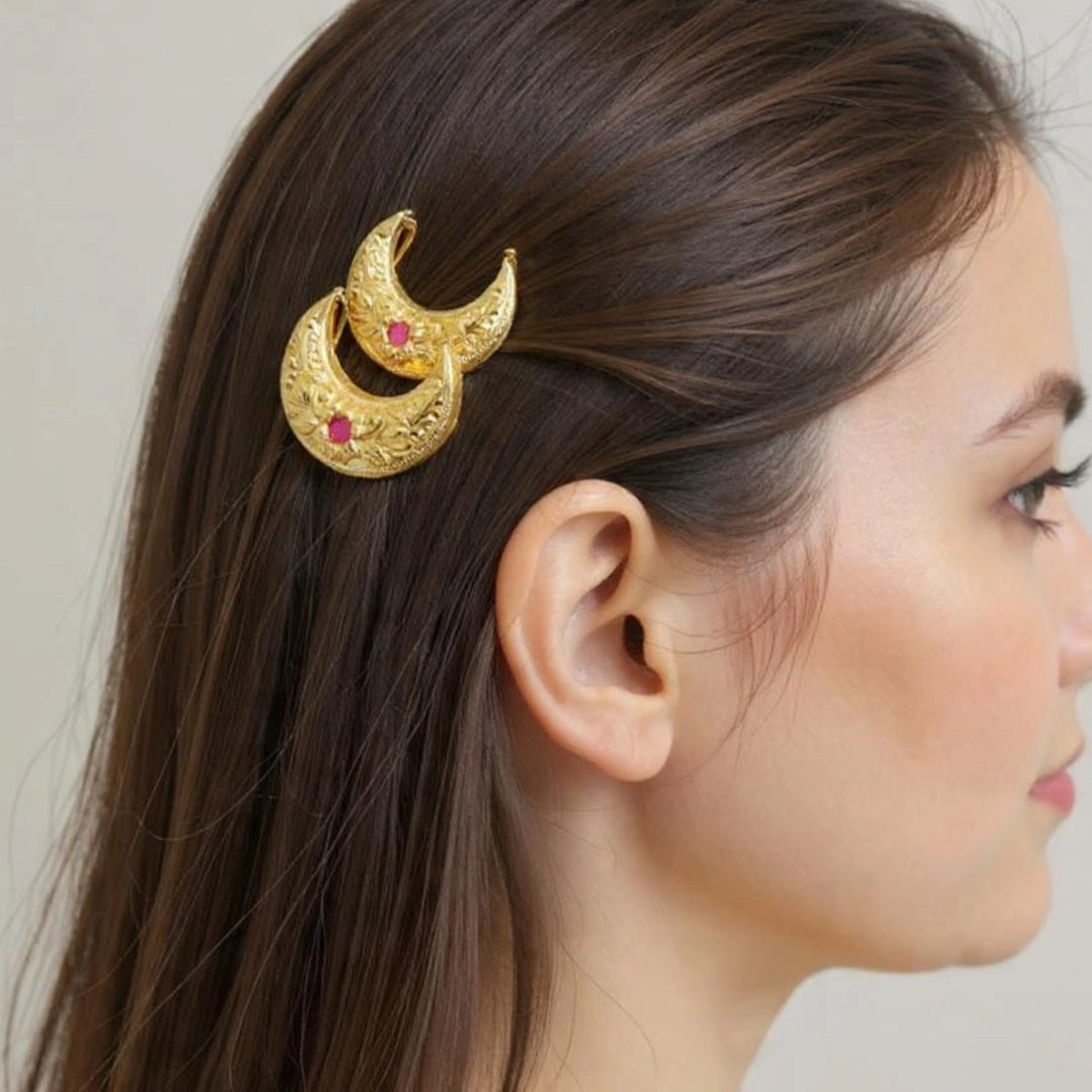Gold plated baby hairpins( 1 pair )