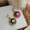 Reversible Kundan Hoops in Silver with 22K Gold Plating