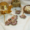 Multicolored Chokhar Necklace Set with Matching Earrings