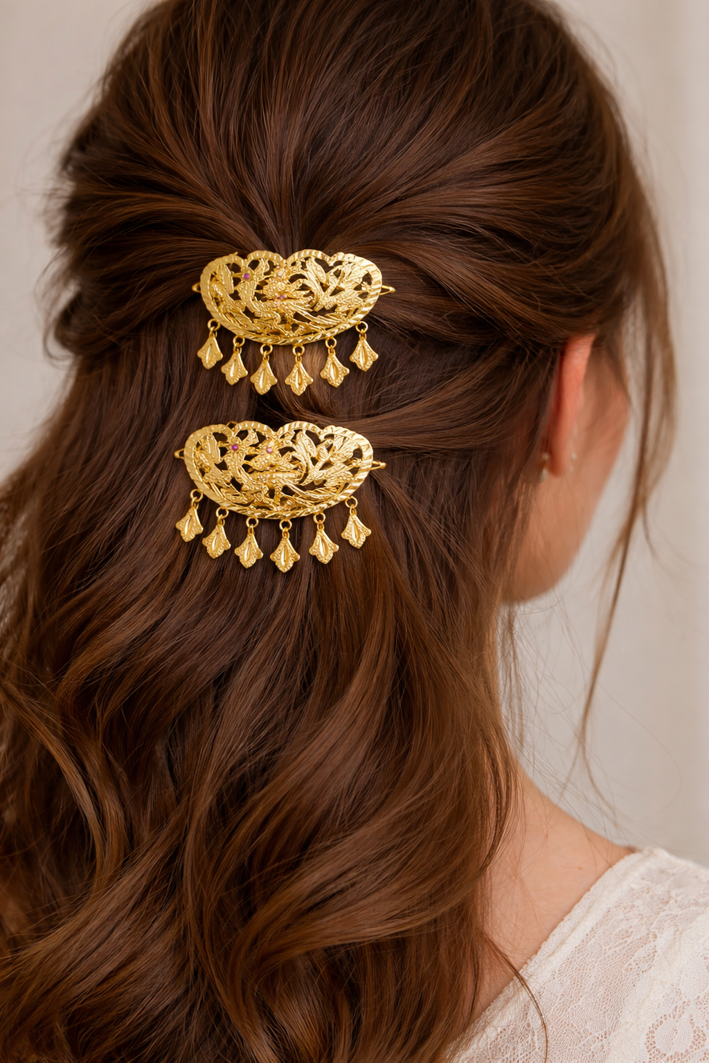 Mayuri hairpins( 1 pair )