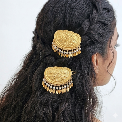 Punjabi traditional pipalpatti hairpins ( 1 pair )