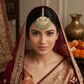 Green beaded maang tikka