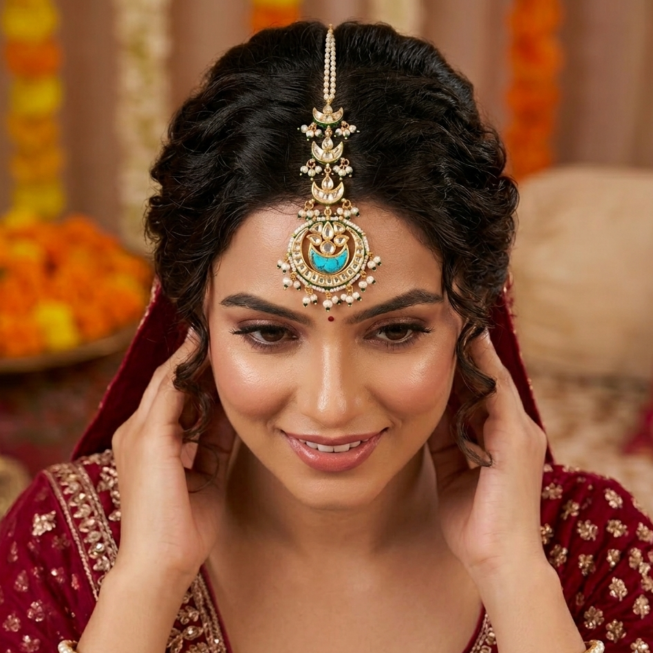 Firoza chandni maang tikka
