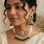 Kundan chokhar set with jhumki