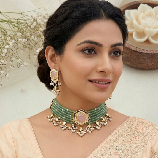 Nila varna chokhar set
