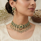 Emerald chokhar set