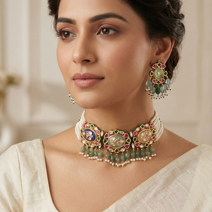 Multicolor chokar set