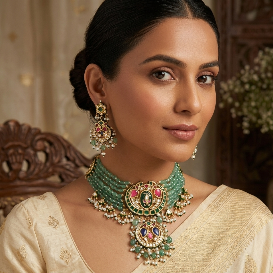 Maharani beaded chokar set