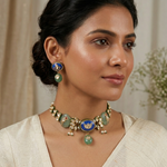 Neelum emerald chokhar set