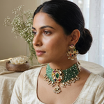 Navratna chokhar set with earrings