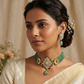 Regal green bead chokhar set