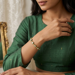 Meenakari kundan floral bracelet