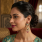 Kundan navratna earrings