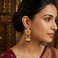 Beautiful coral and flourite traditional earrings