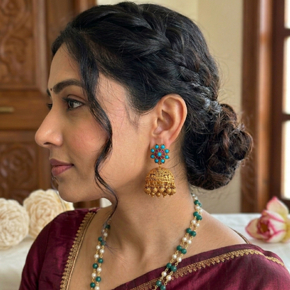 Traditional firoza jhumki