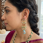 Kundan and firoza drop earings