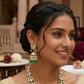 Pearl and flourite jhumki