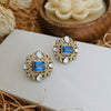 Vintage blue rhinestone studs