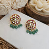 Vrinda emerald drop earrings
