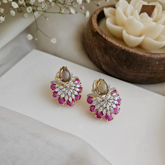 Ruby bloom studs