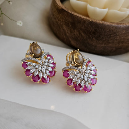 Ruby bloom studs