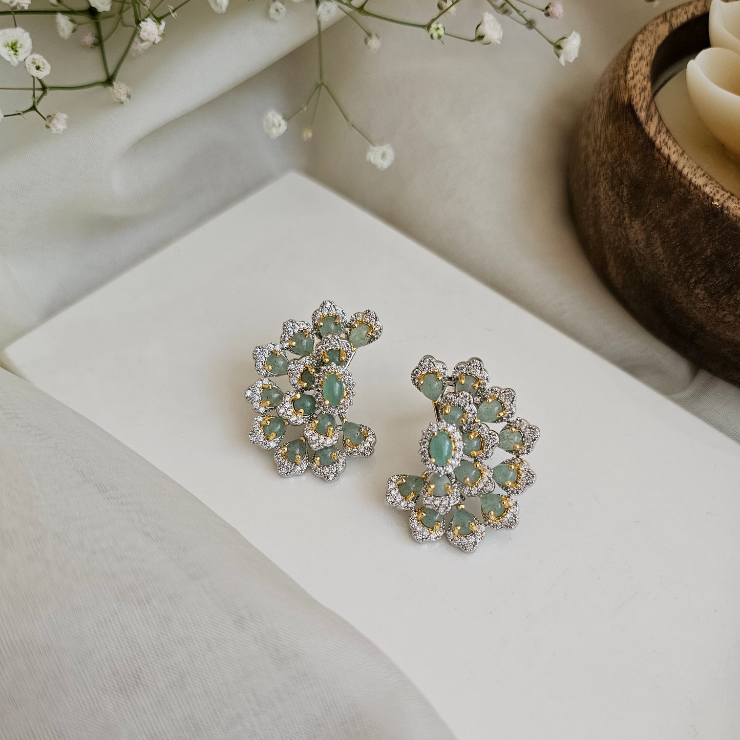 Jade vine studs