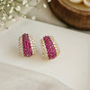 Ruby diamond hoops