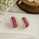 Ruby diamond hoops