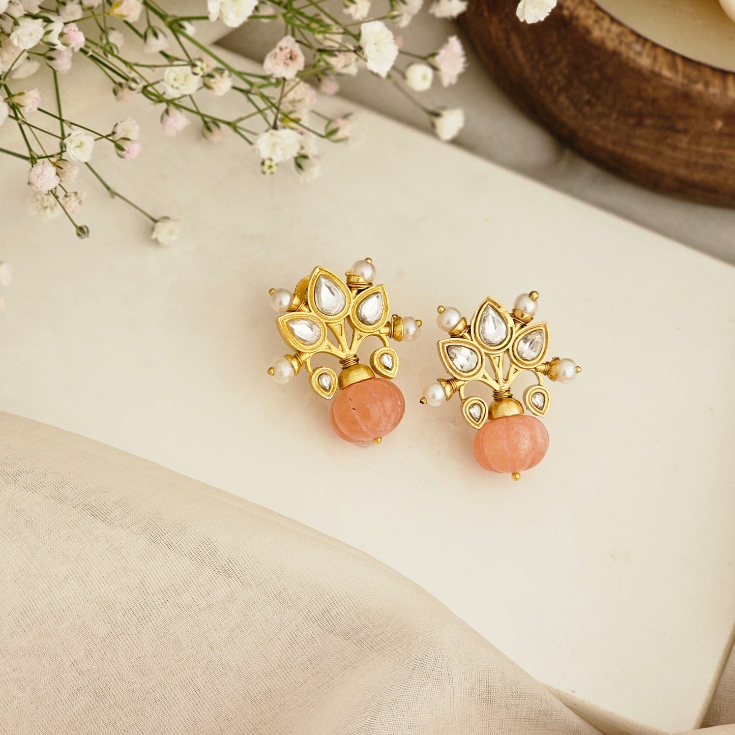 Kundan patti earrings