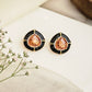 Amber Drop Enamel Earrings
