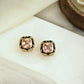 Pink Enamel Earrings