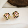 Pink Enamel Earrings