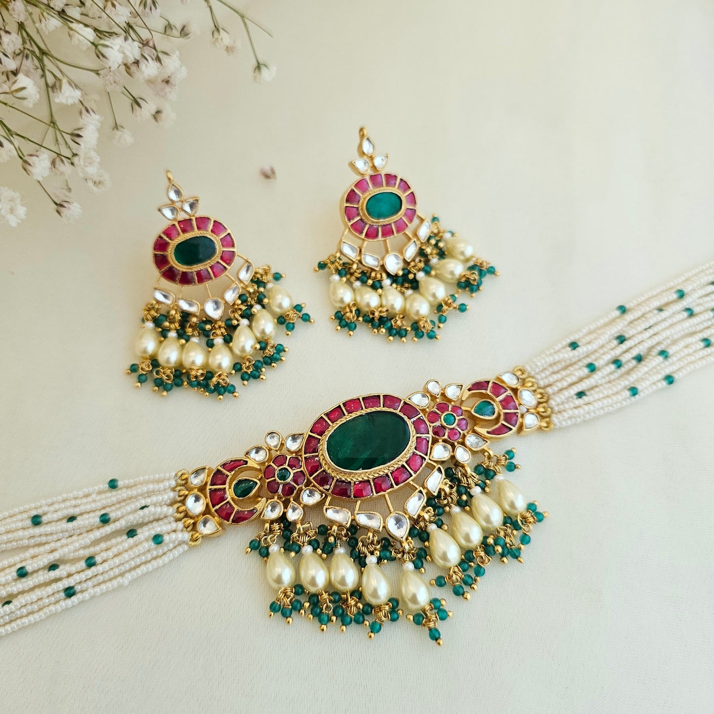 Vibrant green chokhar set