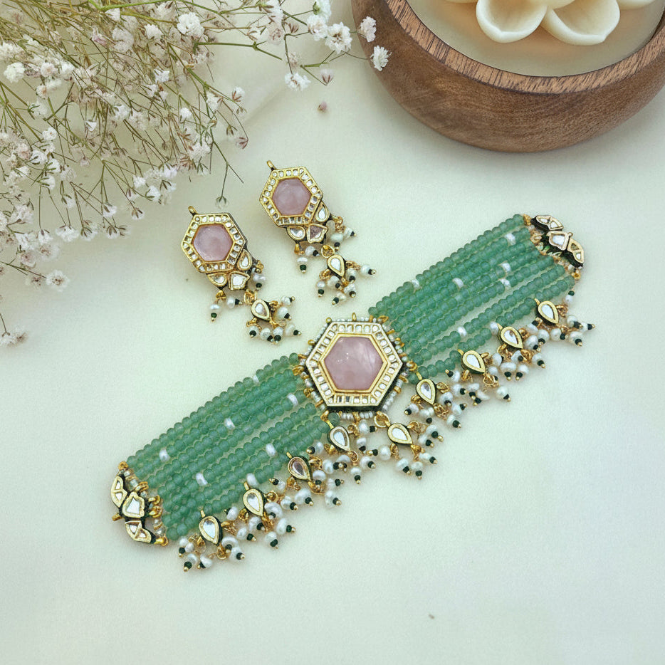 Nila varna chokhar set