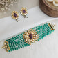 Emerald ruby chokhar set