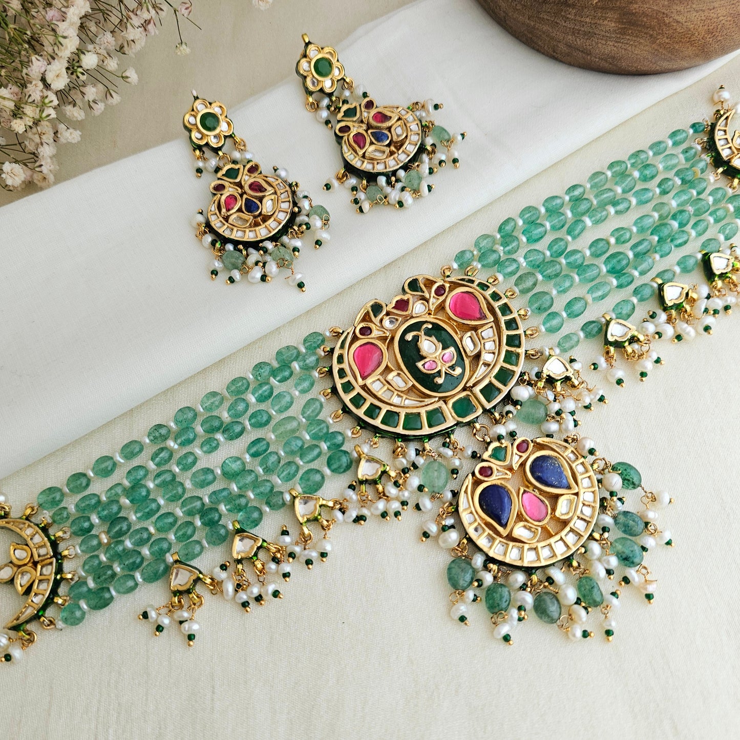 Maharani beaded chokar set