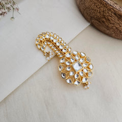 All white kundan kalgi
