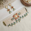 Coral and firoza choker set