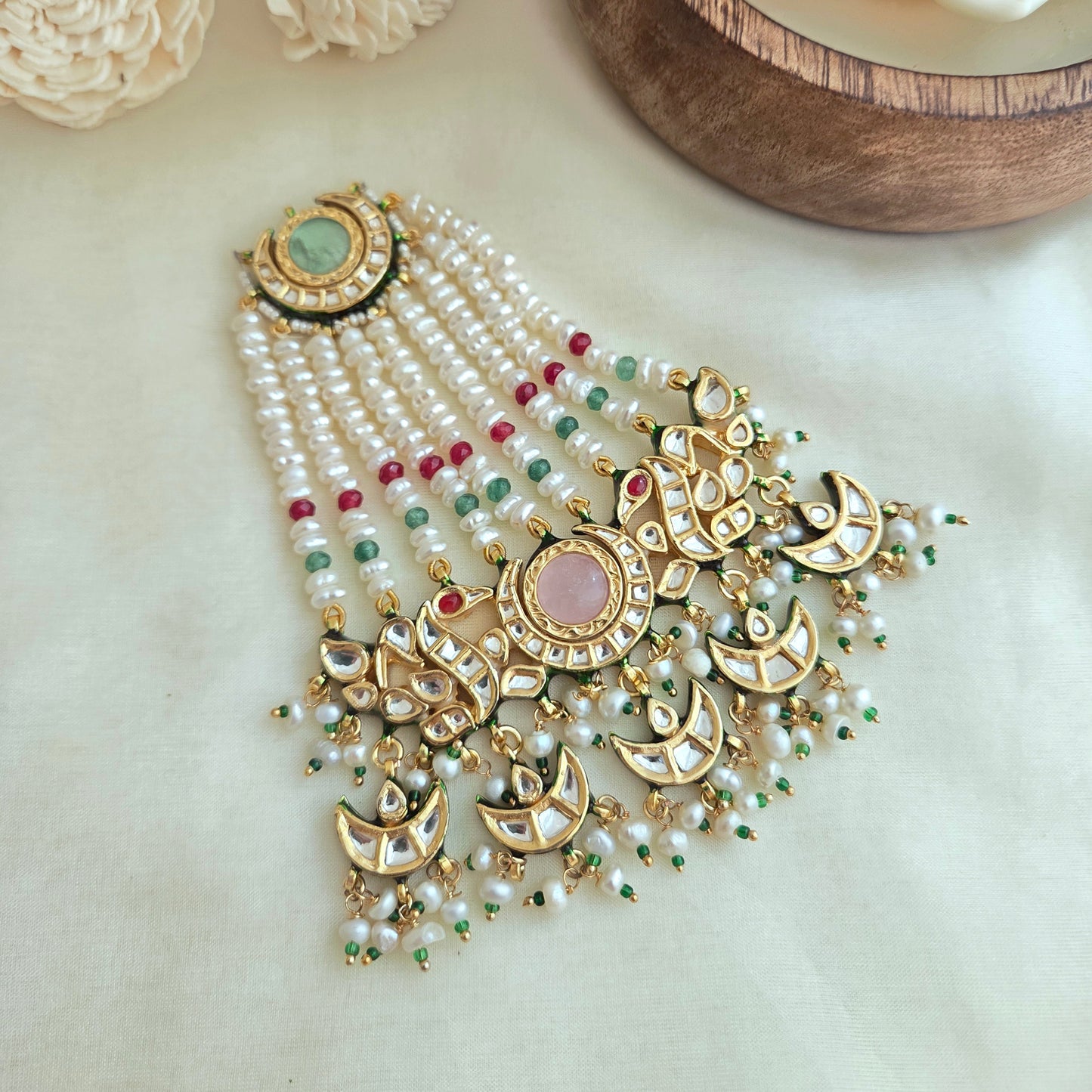 Peacock kundan passa