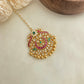 Coloured kundan maang tikka