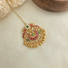 Coloured kundan maang tikka