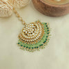Green beaded maang tikka